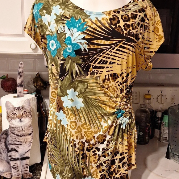 Womens Dressbarn casual stretch cap sleeve regular size top XL - Picture 1 of 5